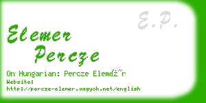 elemer percze business card